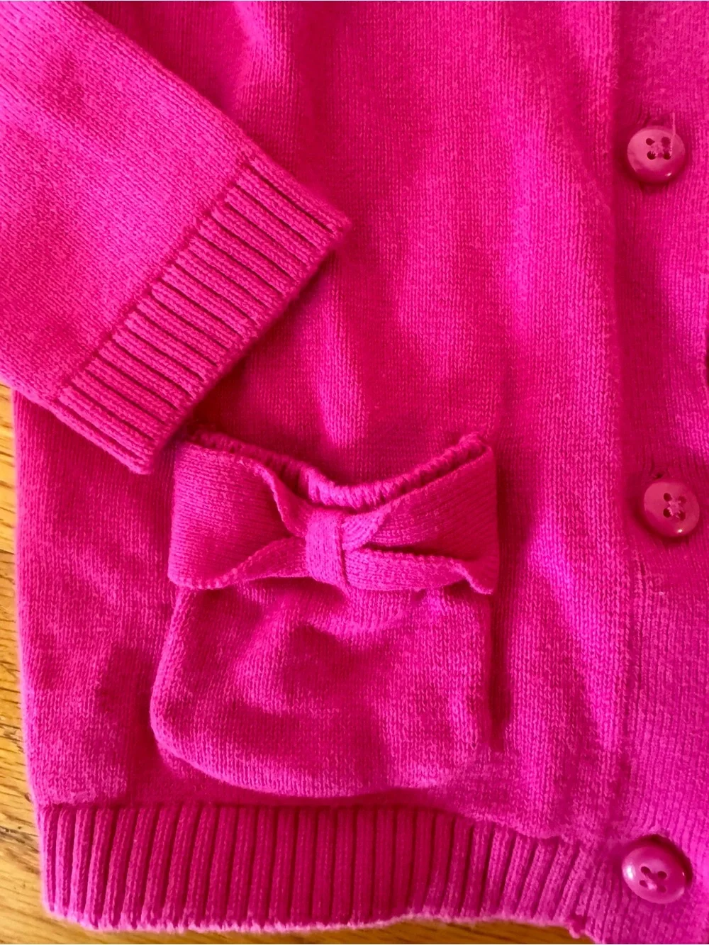 The Children’s Place Girls Bright Fuchsia Button Cardigan with Pockets